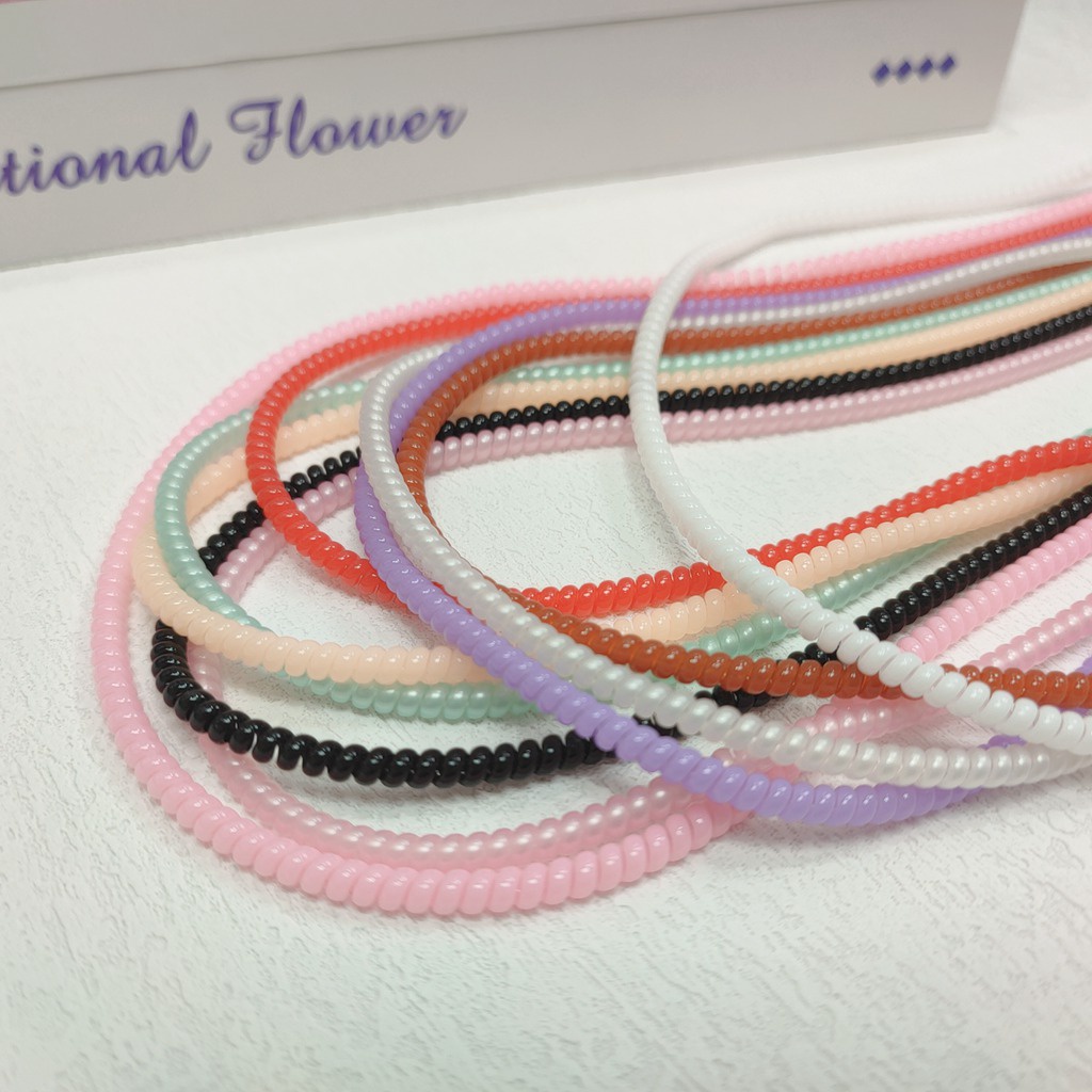 ตัวถนอมสายชาร์จ USB TPU แบบเกลียว หลากสี DIY - รูปที่ 2