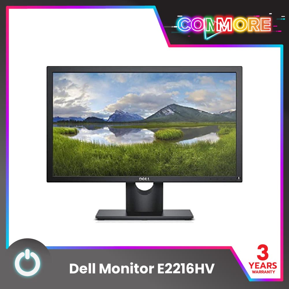 Dell Monitor E2216HV, 22.0" (จอคอมพิวเตอร์) ความละเอียด 1920x1080, TN, VGA only