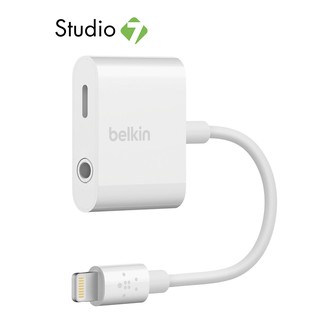 Belkin Adapter Lightning to 3.5mm Audio &amp; Charge RockStar White (F8J212btWHT) by Studio7