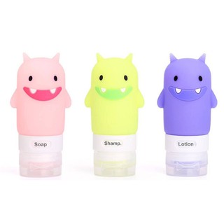 หลอดบีบซิลิโคน monster แบ่งครีม ขวดแบ่งโลชั่น สบู่เหลว 60 ml🌈พร้อมส่ง