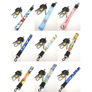 🔥50สี เลือกสีได้ สายสั้นลายห้อยกระเป๋าห้อยพวงกุญแจเชือกสั้น Bag and keychain lanyard DS