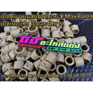 เม็ดแต่ง X max Forza เม็ดตุ้ม น้ำหนัก เม็ดนม ผสมเนื้อคาร์บอน แข็งแรง ทน เหนียว X max Forza เม็ดละ40บาท