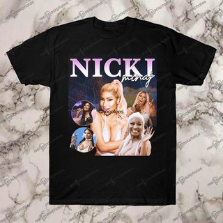 คอลูกเรือใหม่ เสื้อยืดผ้าฝ้าย 100% พิมพ์ลาย Nicki Minaj 90S 90 Nafhgi43Amilhl53 สไตล์ฮิปฮอป ย้อนยุค ของขวัญวันหยุด XS-3X