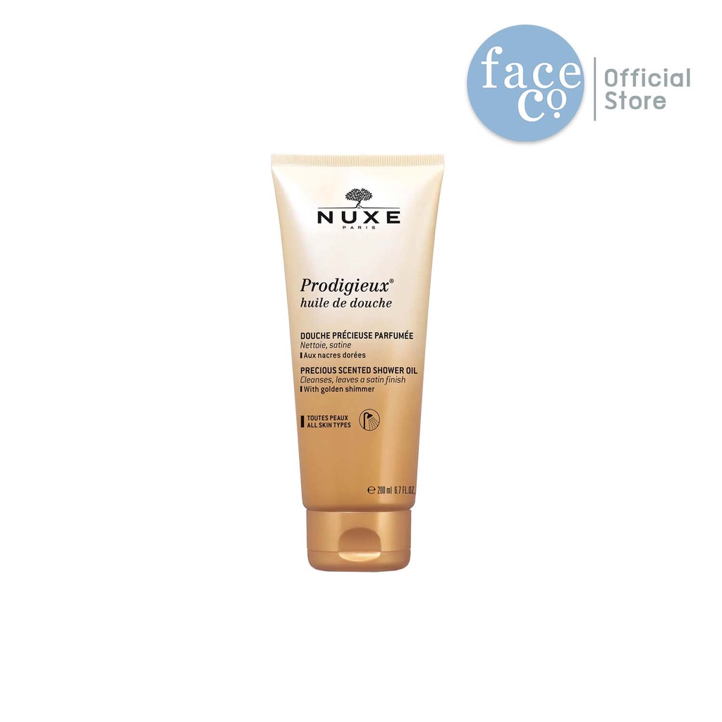 NUXE Prodigieux Huile De Douche - Precious Scented Shower Oil 200 ml. นุกซ์ออยล์สำหรับอาบน้ำ
