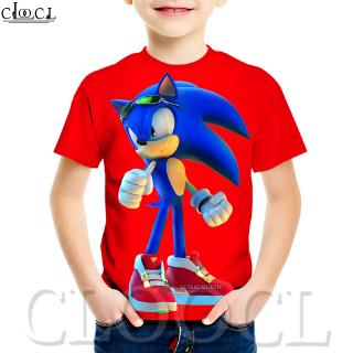 CLOOCL Sonic The Hedgehog 3D Print Children Street T-Shirts