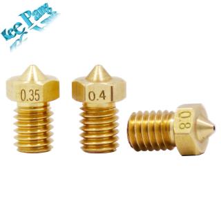 5pcs/lot E3D-V5 V6 Nozzle 1.75/3.0mm 0.2mm 0.25mm 0.3mm 0.35mm 0.4mm 0.5mm 0.6mm 0.8mm 1.0mm 1.2mm Part Copper