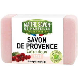 Maitre Savon de Provence สบู่ก้อนธรรมชาติ 100% กุหลาบ Extra Soft Soap Rose (100gm)