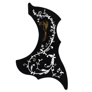 Acoustic Pickguard ปิ๊กการ์ดกีตาร์โปร่ง สำหรับขนาด 41 นิ้ว ลาย Hummingbird รุ่น VT364 สีดำ