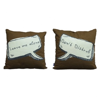 (ซื้อ 1คู่ แถม 1 คู่ ) หมอนอิง Cushion - ลาย Dont distrub  1คู่ มี 2ใบ