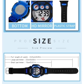 SYNOKE นาฬิกาข้อมือ ดิจิทัล LED กันน้ำ มัลติฟังก์ชัน สำหรับเด็ก
