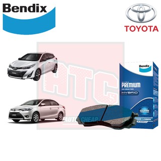 Bendix Ultra Premium ผ้าเบรค toyota vios yaris โตโยต้า วีออส ยาริส  อัลตร้า พรีเมี่ยม