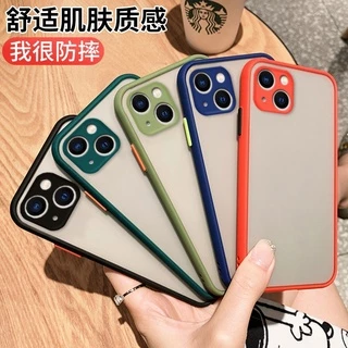 เคสขอบสีหลังด้าน สำหรับ ไอโฟน IPHONE 17 16 11 12 13 Pro 13Promax 12Promax ขอบนิ่มหลังแข็ง เคสมือถือ เคสกันกล้อง 025