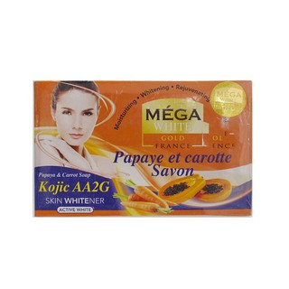 MEGA WHITE GOLD FRANCE Moisturing+Whitening สบู่มะละกอเมก้า ไวท์ (200 กรัม)