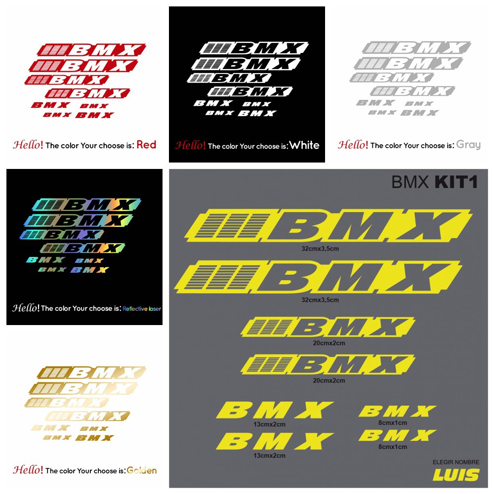 สติกเกอร์และชิ้นส่วนป้องกันล้อสำหรับจักรยานเสือภูเขา BMX สีสะท้อนแสง
