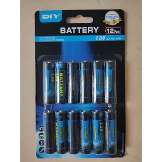 ถ่าน 2A 3A 1.5V แพค12ก้อน 🌈Battery AA, AAA 1.5V 12 Pcs. ราคาถูก พร้อมส่ง