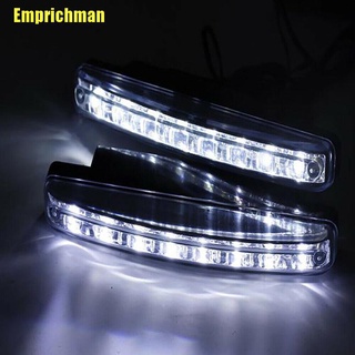 (Emprichman) โคมไฟตัดหมอก 8 Led Drl Daylight Daylight สีขาว 2 ชิ้น