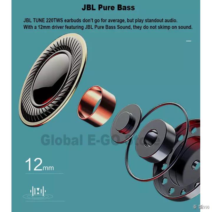 หูฟังไร้สาย JBL TUNE 220TWS True wireless earbuds Bluetooth headphone
