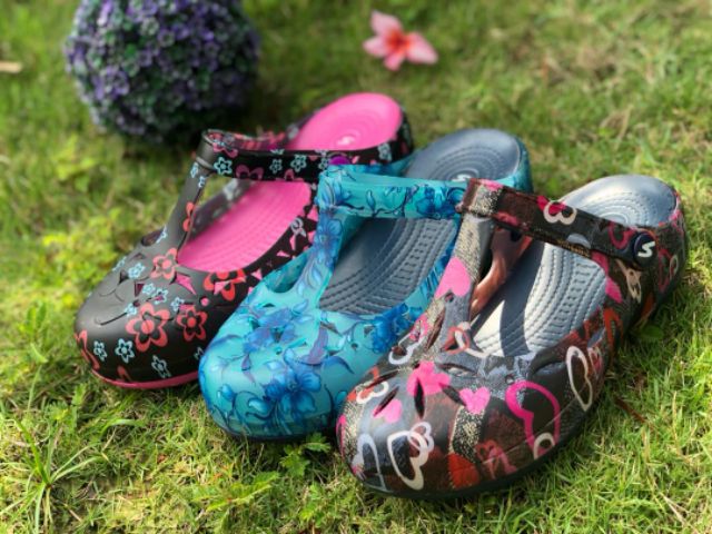 Ready Stock Crocs Ladies Sandals Mary Jane Female Casual Slippers Jelly ...