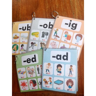 เซทการ์ดผสมคำ phonics ทั้ง 5 เสียง a e i o u