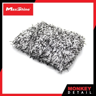 ฟองน้ำล้างรถ ฟองน้ำล้างรถไมโครไฟเบอร์ ล้างรถ - Maxshine Microfiber Wash Pad Black &amp; White