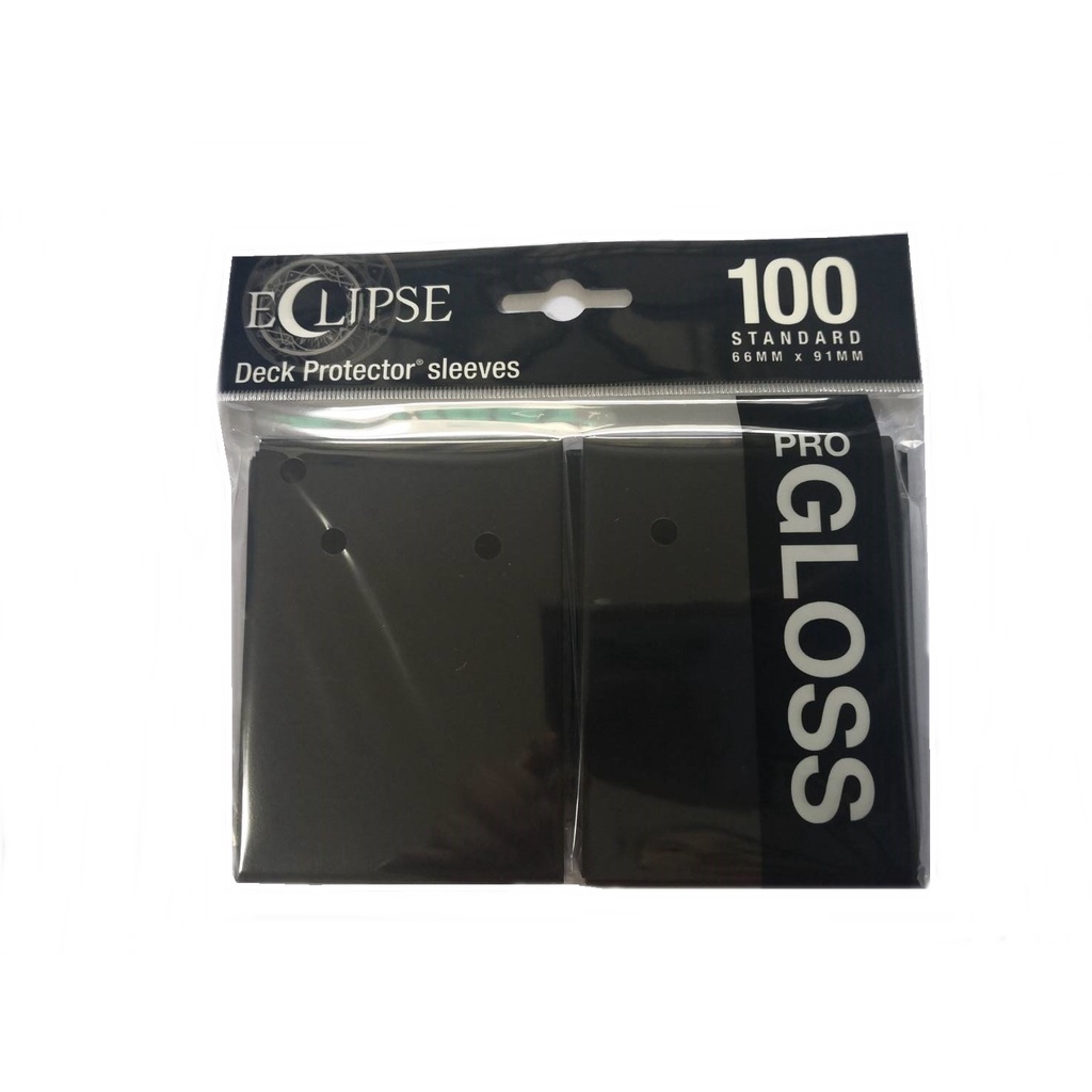 Ultra Pro Eclipse Gloss 100ct Black ซองสลีฟหน้าใสหลังด้านสีดำ (UP Eclipse Gloss 100CT Black)