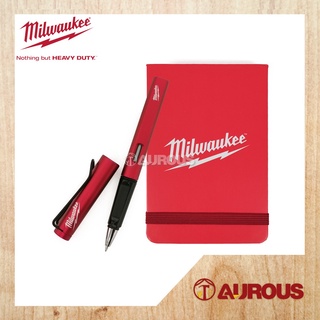 Milwaukee ปากกาลูกลื่นหมึกเจล สีดํา 0.5 มม. พร้อมเคสสีแดง / หนังสือโน้ต MILWAUKEE A6