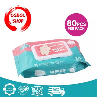 COBOL ทิชชู่เปียก ทิชชู่เปียก (80 แผ่น) Baby Wipes 80 แผ่น สำหรับเด็กและผู้ใหญ่  ผ้าเปียก กระดาษเปียก พร้อมส่งจากไทย