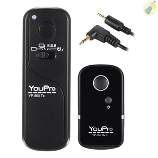 [GADT] Youpro YP-860 E3 รีโมตกดชัตเตอร์ไร้สาย 2.4G รับส่งสัญญาณ 16 ช่อง สําหรับ 550D 600D 650D 700D 760D 750D 70D 7D2 60D 1100D 1200D 500D 450D Rebel T2i