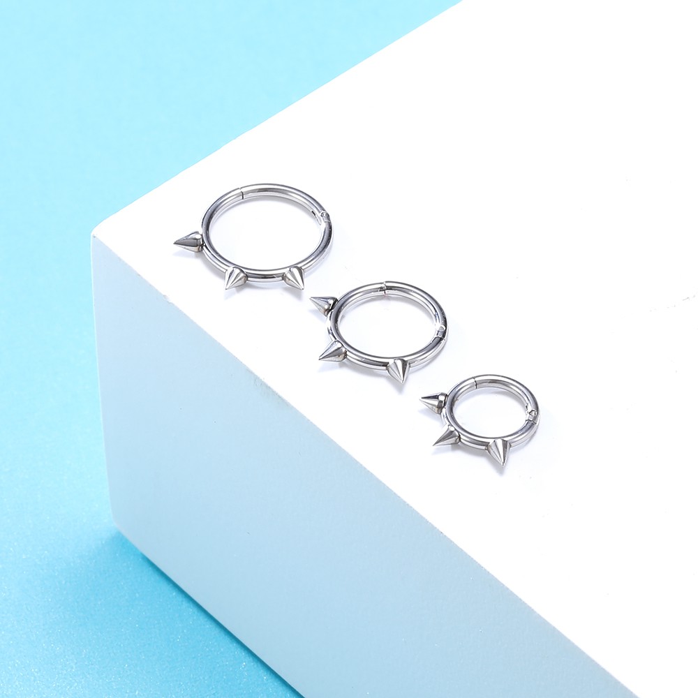 1 PC 16G Septum Clicker Rock หู Helix Septum แหวนจมูกเจาะเครื่องประดับ Punk สไตล์ 316L แหวนจมูกสแตนเลส