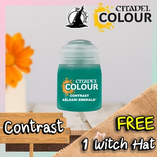 (Contrast) AELDARI EMERALD Citadel Paint แถมฟรี 1 Witch Hat