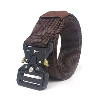 พร้อมส่ง เข็มขัดยุทธวิธี หัวโลหะ ไม่ต้องเจาะรู สายไนล่อน ไม่ลอก สำหรับผู้ชาย แฟชั่น