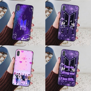 เคสโทรศัพท์มือถือ ซิลิโคนนิ่ม ลายโลโก้ Bts GRE11 สีม่วง สําหรับ Vivo Y5S Y11 Y15 2020 Y12 Y17 Y19 U3 Y53 Y69 Y95 Y91 Y93 Y91C