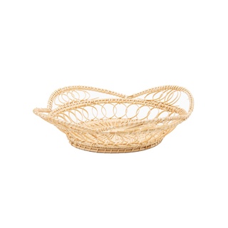 NT441 Rattan Fiower  Tray-S ถาดหวายรูปดอก - S