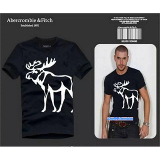 abercrombie เสื้อยืดผู้ชาย แท้ เสื้อยืดสีน้ำเงิน เสื้อยืด เสื้อยืดผ้าฝ้าย men t-shirt men short sleeve