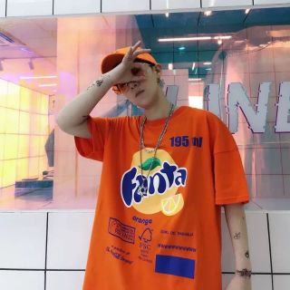 เสื้อยืด Fanta  อก 42-44 เสื้อยืดโอเวอร์ไซด์