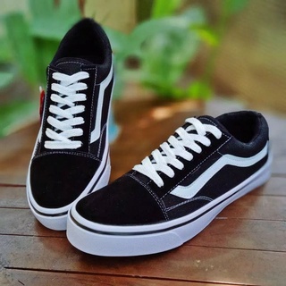 รองเท้าผ้าใบ VANS OLD SKOOL สีดํา สีขาว สําหรับผู้ชาย ไซซ์ 36-40