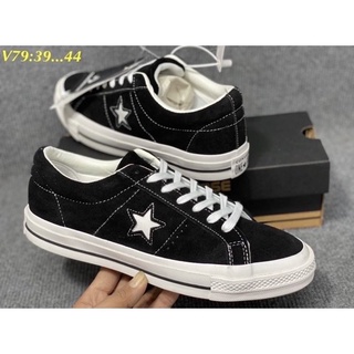 Converse One Star (size39-44)หนังกลับสีดำ1050