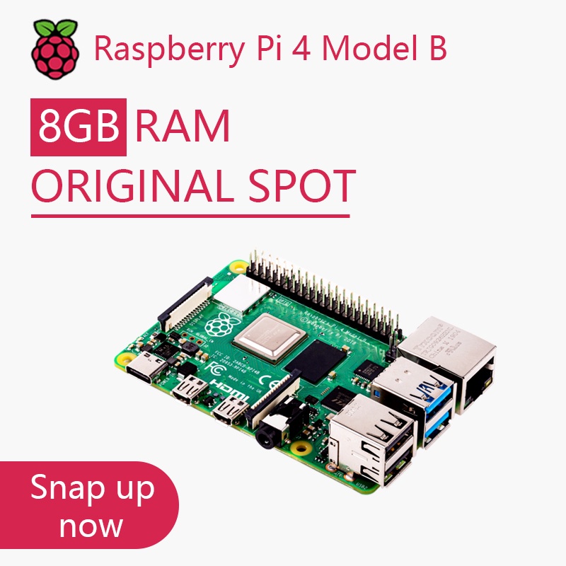 Official Original Raspberry Pi 4 Model B Dev Board Kit RAM 2gb 4gb 8gb