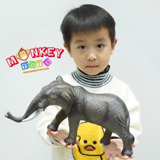 Monkey Toys - โมเดลสัตว์ Elephant ช้าง แอฟริกา ขนาด 31.00 CM…