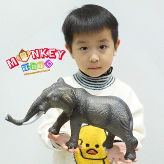 Monkey Toys - โมเดลสัตว์ ช้างแอฟริกา แบบนิ่ม ขนาด 31.00 CM (จากหาดใหญ่)