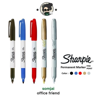 Sharpie (ชาร์ปี้) Marker Fine ปากกามาร์คเกอร์ Permanent Marker ปากกากันน้ำ ปากกาเขียนแผ่นพลาสติก