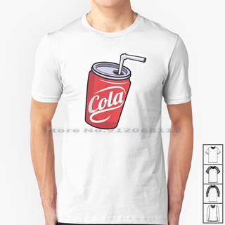 เสื้อยืดโอเวอร์ไซส์เสื้อยืดผ้าฝ้าย 100% พิมพ์ลาย Cola Coca Drink Lazykoala แฟชั่นฤดูร้อนสําหรับผู้ชายS-3XL