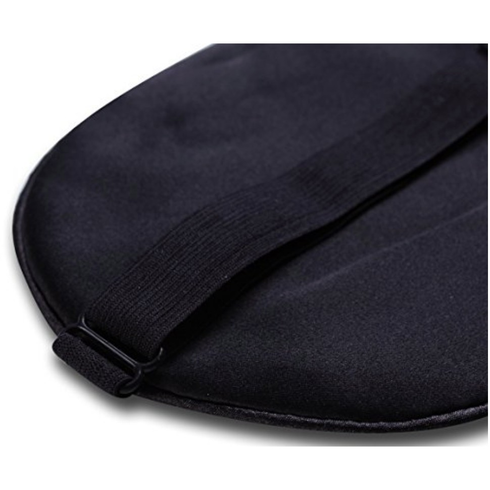 Alaska Bear ผ้าปิดตา 100% Mulberry Silk Sleep Mask/Blindfold, 19 momme 600 thread counts, super smooth (Color Black)