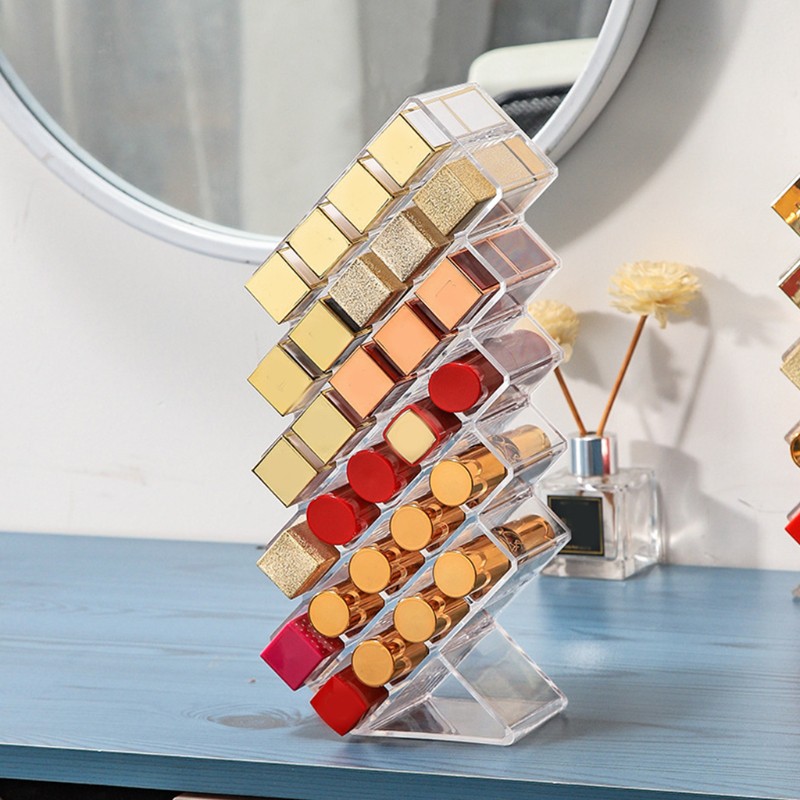 COLO 28 Grids Cosmetic Lipstick Jewelry Box Case Lipstick Storage Box