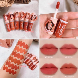 ลิปจุ่ม ลิปมินิ ลิปกลอส เนื้อแมท Kiss Me Kiss Beauty 6 แท่ง 6 สี กันน้ำ ติดทนสุดยอด!