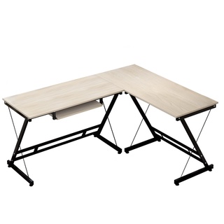 โต๊ะทำงานเข้ามุม  วางคอมพิวเตอร์ โต๊ะคอมไม้ L-shape working desk