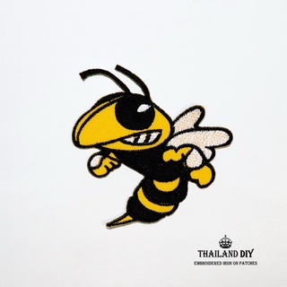 🐝 ตัวรีดติดเสื้อ 🐝 ผึ้ง ตัวต่อ ตัวรีดติดผ้า ตัวรีดเสื้อ Bumblebee Bee Waspe Patch งานปัก WOP DIY ตัวรีด อารม์ติดเสื้อ