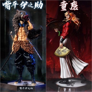 โมเดลฟิกเกอร์ PVC อนิเมะดาบพิฆาตอสูร Tsugikuni Yoriichi Douma Inosuke Hashibira Kimetsu No Yaiba ของเล่น สําหรับเก็บสะสม ของขวัญ