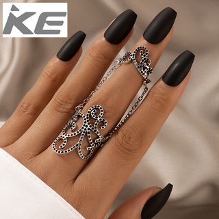 Celebrity OL Ring geometric irregular ring tassel diamond tandem ring for girls for women low