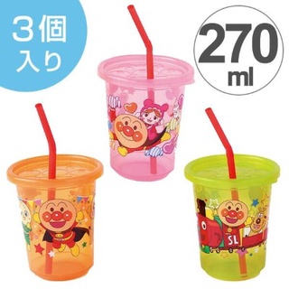 3ถ้วยมีหลอดฝาปิด 270ml. anpanman